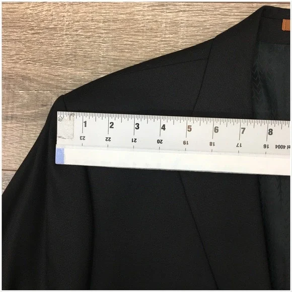 MICHAEL KORS Mens‎ Blazer Sport Coat Casual Jacket Size 46R Black Wool Suit